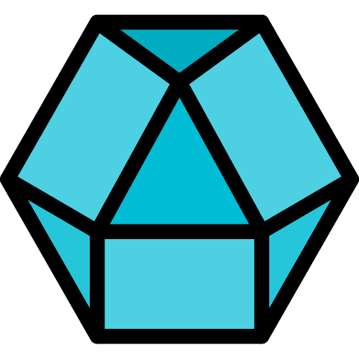 Dodecahedron polygonal dodecahedron geometry icon