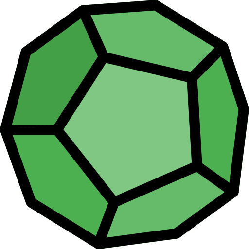 Dodecahedron polygonal shapes and symbols shapes icon
