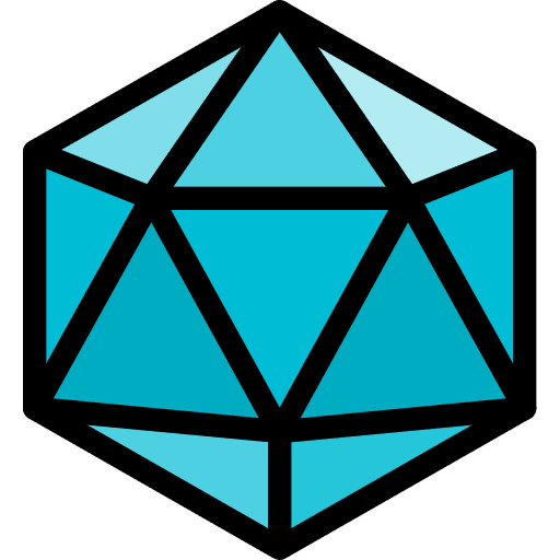 Icosahedron geometry symbols shapes icon