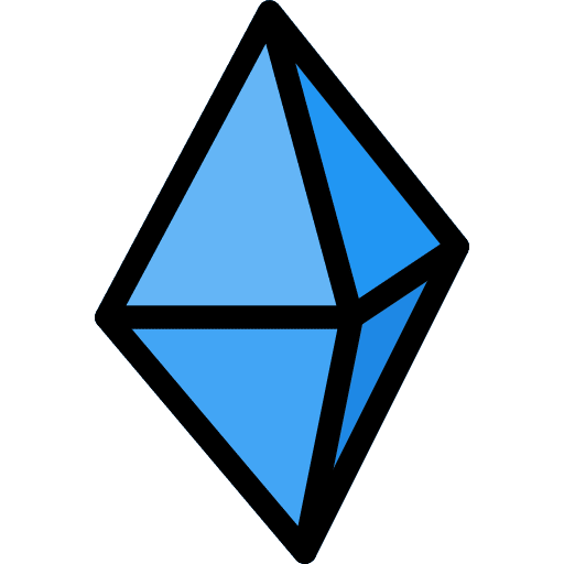 Octahedron interface shapes geometrical icon