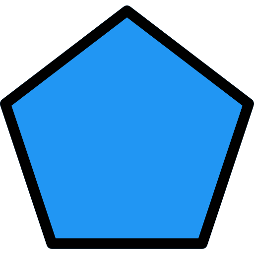 Pentagon pentagon shapes geometrical icon