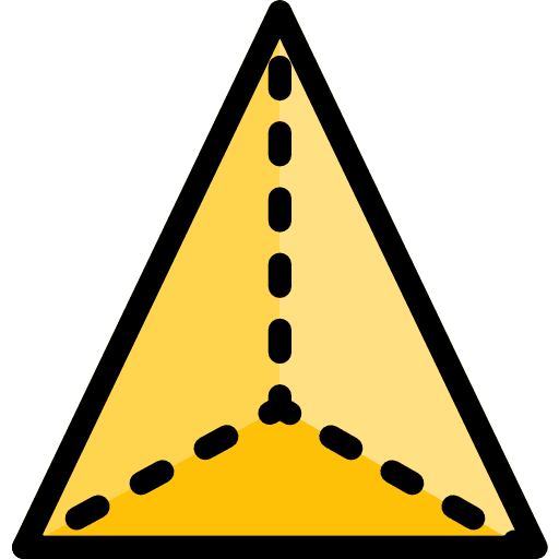 Tetrahedron geometry polygon shapes and symbols icon