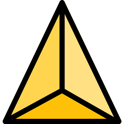 Tetrahedron tetrahedron symbols polygon icon