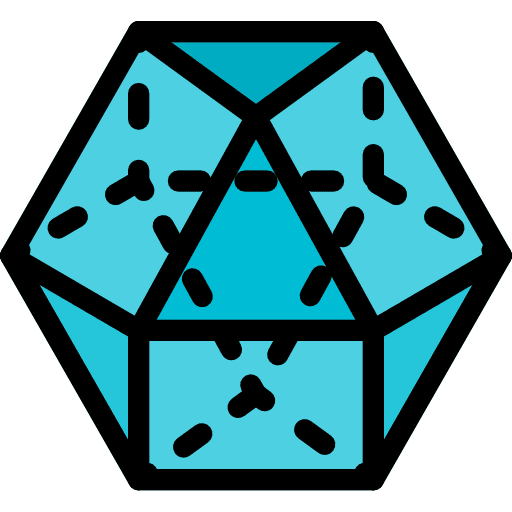 Dodecahedron shapes geometry polygonal icon