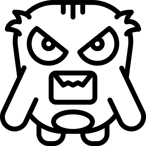 Monster horror spooky scary icon