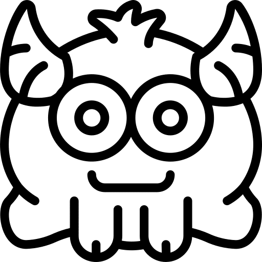 Monster scary fear monster icon