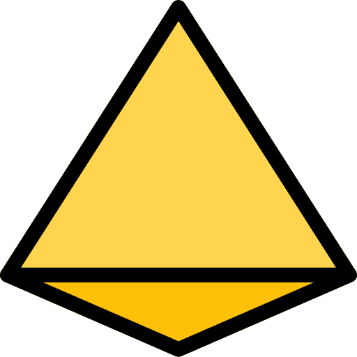 Tetrahedron symbols shapes and symbols geometry icon