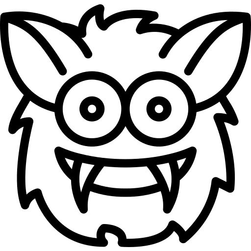 Monster avatar scary fluffy icon