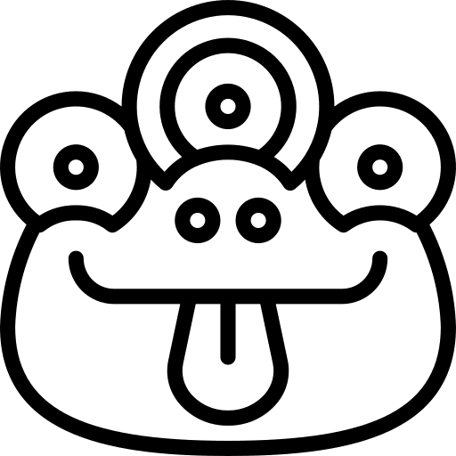 Monster fear horror eyes icon