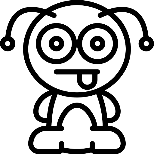 Monster fear scary horror icon