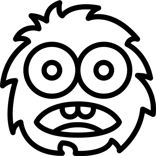 Monster fluffy halloween avatar icon