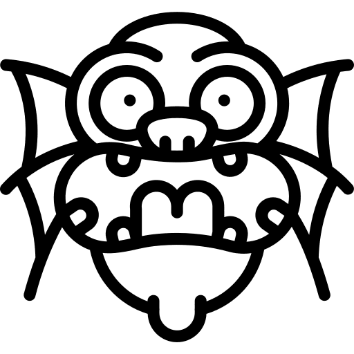 Monster avatar horn halloween icon