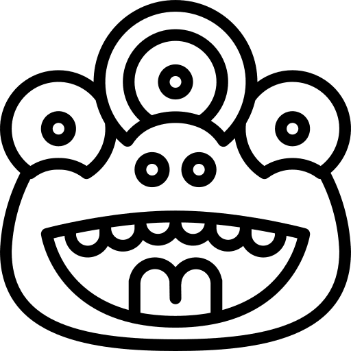 Monster monsters terror monster icon