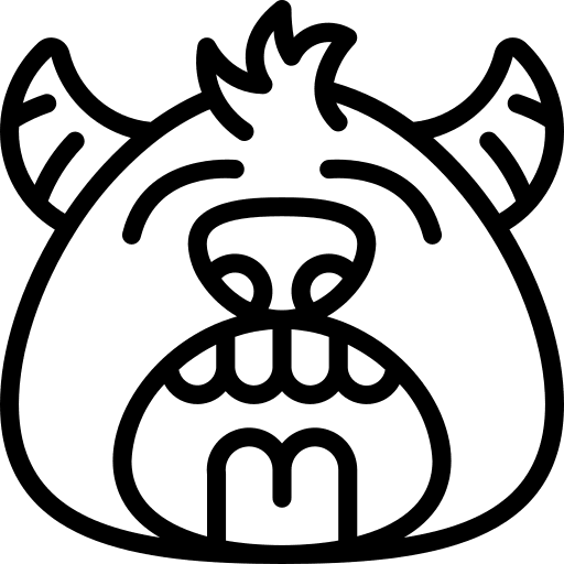 Monster spooky fear horror icon