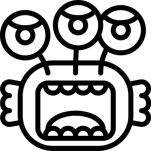 Monster terror monsters halloween icon