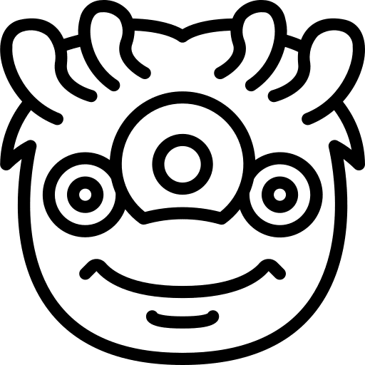 Monster avatar halloween eyes icon