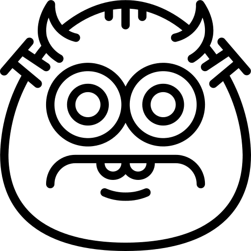 Monster horror terror fear icon