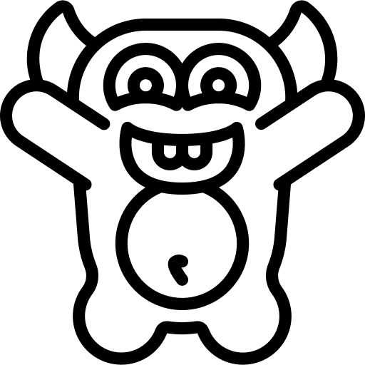 Monster miscellaneous spooky horn icon