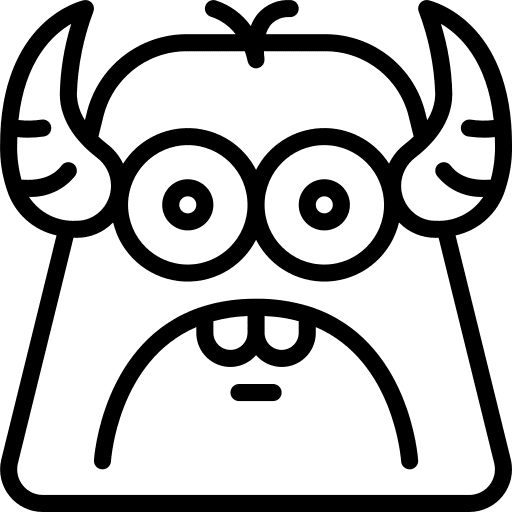 Monster fear terror avatar icon