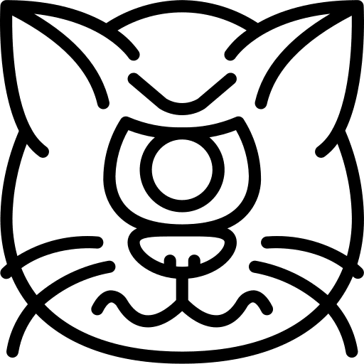 Cyclops scary halloween cat icon