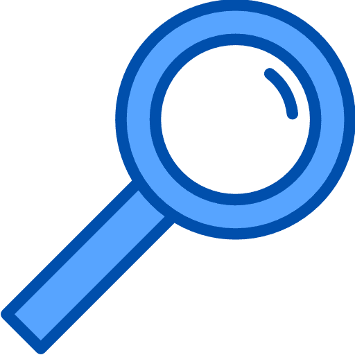 Loupe art and design tools and utensils search icon