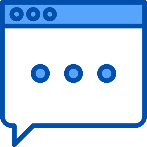 Message conversation support speech bubble icon