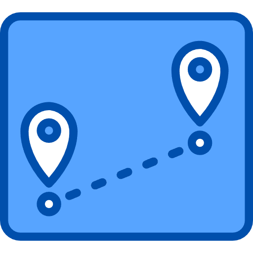 Path architecture and city map location gps icon