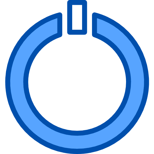 Power on multimedia shapes and symbols multimedia option icon