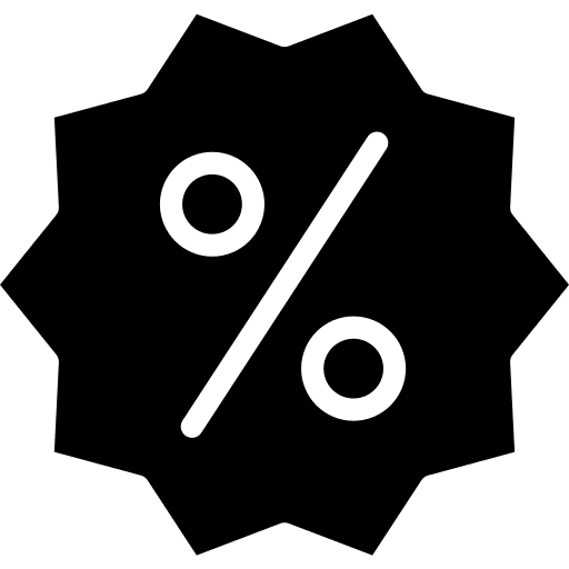 Sale percentage commerce discount icon