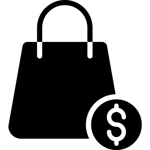 Shopping bag purchases commerce sales icon