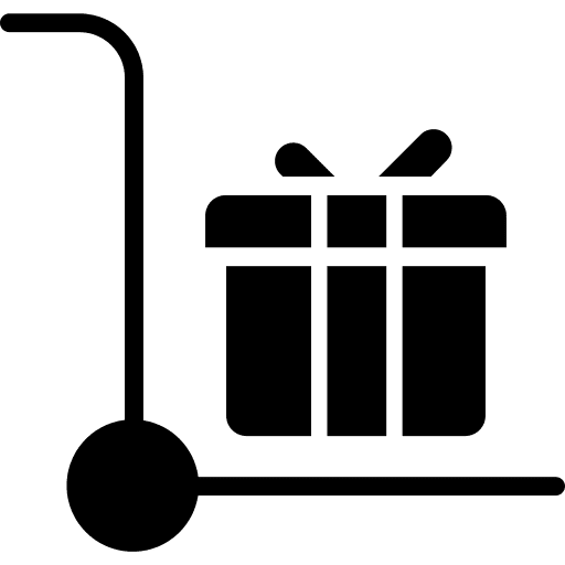 Trolley cart shipping and delivery trolley icon