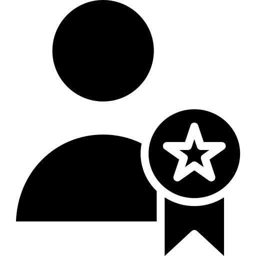 Medal prize first user icon