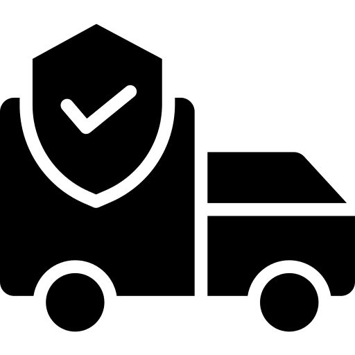Truck transport vehicle insurance icon