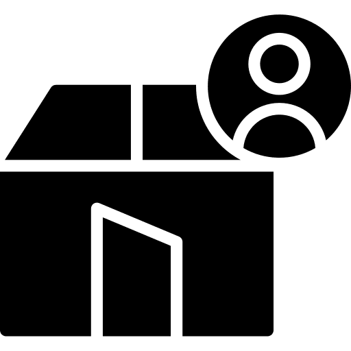 Delivery man box delivery man shipping and delivery icon