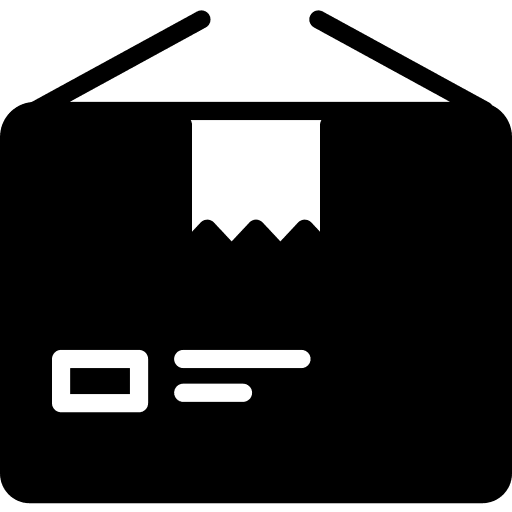 Open cardboard open shipping icon