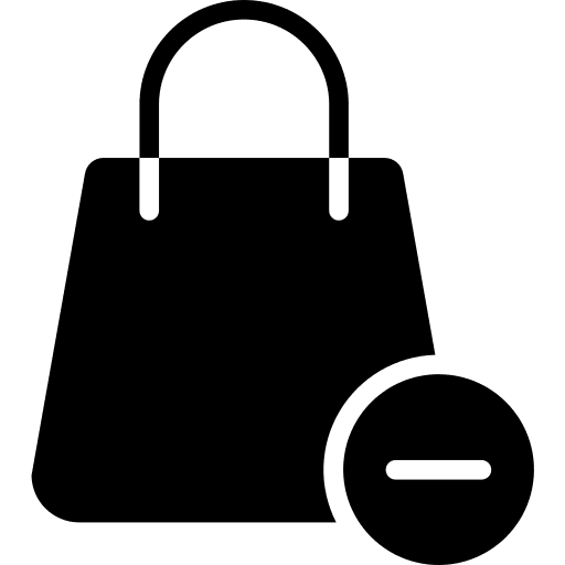 Remove bags commerce shopping store icon