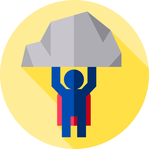 Superheroe stone superhero strenght icon