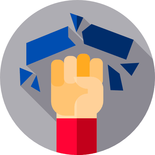 Hand objectives power hands and gestures icon