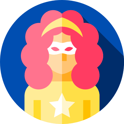 Superhero girl profile superpowers icon
