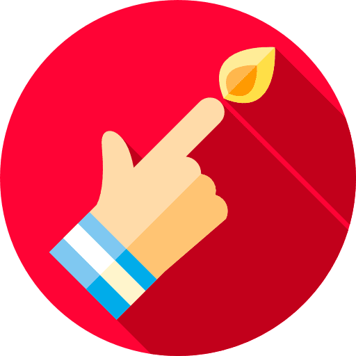 Superpower flame magic finger icon
