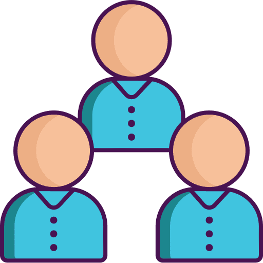 Collaborative people partnership team icon