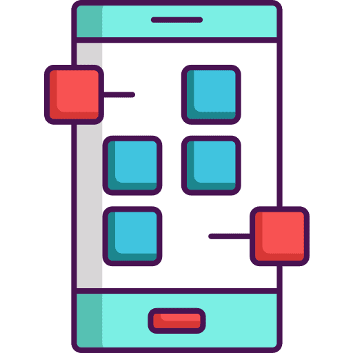 Smartphone communications touch screen cellphone icon