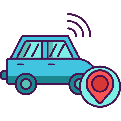 Autonomous car autonomous driverless car technology icon