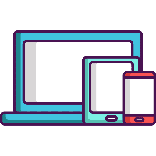 Devices mobile phone responsive digital platform icon