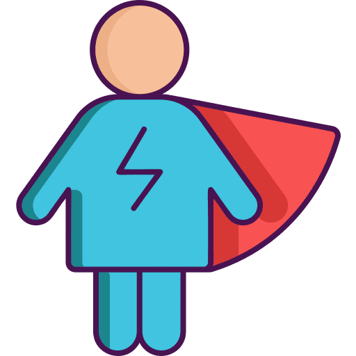 Heroe power superhero heroe icon