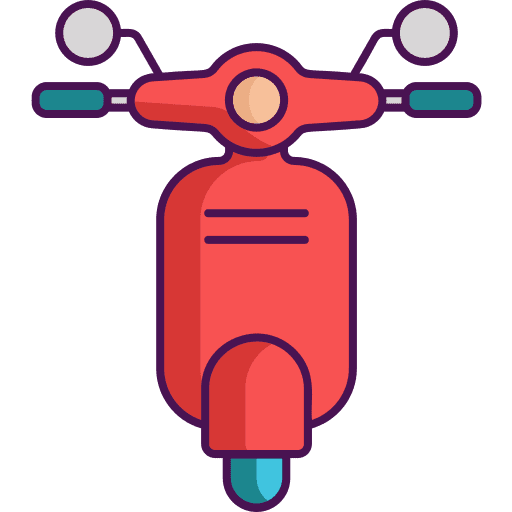 Motorcycle scooter transport motorbike icon
