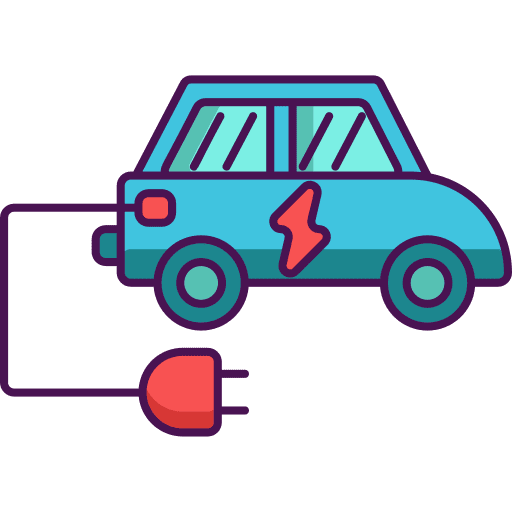 Electric car car eco car hybrid icon