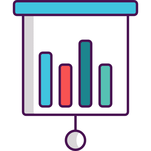 Presentation business statistics graphic icon