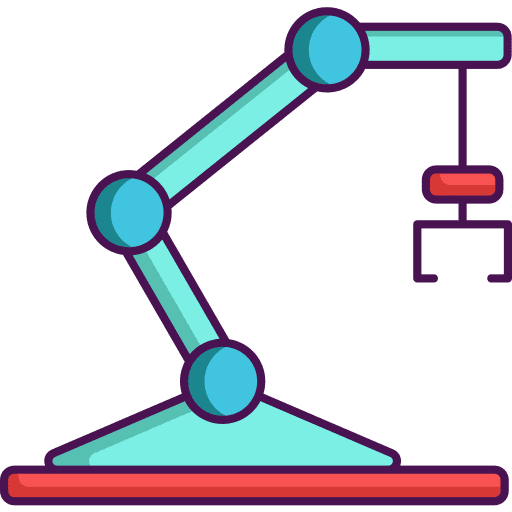 Robotic arm robotic arm factory arm icon