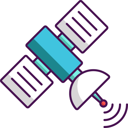 Satellite communication space satellite icon